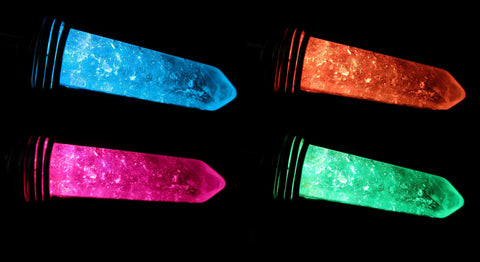 LED Light Up Color Change Polished Quartz Crystal Pendant Necklace
