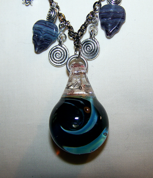 Glass blown 2025 necklace pendant