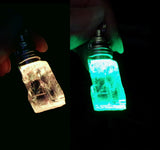 LED Color Change Light Up Ice Calcite Crystal Pendant Necklace