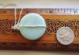 Banded Blue Agate Natural Crystal Pendant Necklace