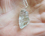 Green Prasiolite Amethyst Natural Gemstone Pendant Necklace