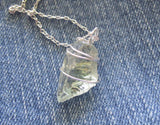 Green Prasiolite Amethyst Natural Gemstone Pendant Necklace