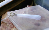 Blue Lace Agate Sterling Silver Pendant Necklace