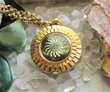 Vintage Ernest Borel Gold Kaleidoscope Cocktail Pendant Watch