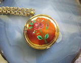 Vintage Ernest Borel Gold Kaleidoscope Cocktail Pendant Watch