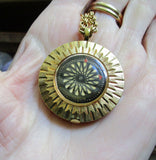 Vintage Ernest Borel Gold Kaleidoscope Cocktail Pendant Watch