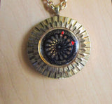Vintage Ernest Borel Gold Kaleidoscope Cocktail Pendant Watch