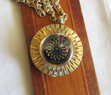 Vintage Ernest Borel Gold Kaleidoscope Cocktail Pendant Watch