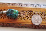 Chrysocolla Natural Polished Stone Pendant Necklace