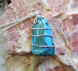 Chrysocolla Natural Colorful Crystal Pendant Necklace