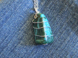 Chrysocolla Natural Colorful Crystal Pendant Necklace