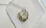 Green Epidote Quartz Natural Crystal Gemstone Pendant