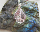 Harlequin Quartz Lepidocrocite Crystal Gemstone Pendant Necklace