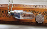 Light Up Blue LED Quartz Crystal Pendant Necklace