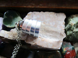 Light Up Blue LED Quartz Crystal Pendant Necklace