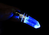 Light Up Blue LED Quartz Crystal Pendant Necklace
