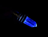 Light Up Blue LED Quartz Crystal Pendant Necklace