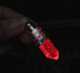 Red Light Up Natural LED Quartz Point Crystal Pendant Necklace