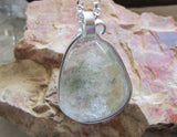 Lodolite Scenic Quartz Natural Crystal Pendant Necklace