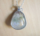 Lodolite Scenic Quartz Natural Crystal Pendant Necklace
