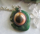 Natural Operculum Seashell Pendant Necklace