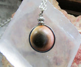 Natural Operculum Seashell Pendant Necklace