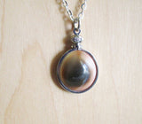 Natural Operculum Seashell Pendant Necklace