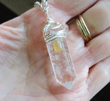 Quartz Crystal Natural Welo Opal Gemstone Pendant Necklace