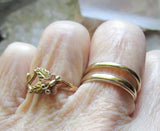 Black Hills Gold Leaf Butterfly Vintage Ring 10K