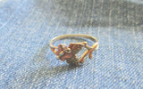 Black Hills Gold Leaf Butterfly Vintage Ring 10K