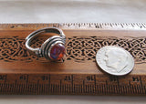 Dragon's Breath Opal Bohemian Glass Sterling Silver Ring