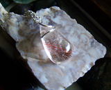 Red Rutilated Quartz Wire Wrapped Crystal Pendant Necklace
