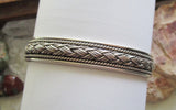 Vintage 925 Sterling Silver Braided Cuff Bracelet