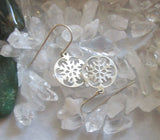 Sterling Silver Snowflake Dangle Earrings
