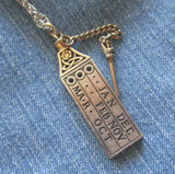 Vintage Anglo-Saxon Sundial Reproduction Pendant Necklace