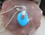 Sleeping Beauty Turquoise Natural Gemstone Pendant Necklace
