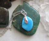 Sleeping Beauty Turquoise Natural Gemstone Pendant Necklace