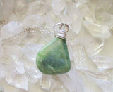 Vesuvianite Natural Green Crystal Pendant Necklace