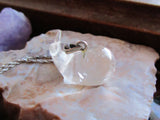 Vintage Clear Quartz Crystal Whale Pendant Necklace