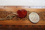 Antique Natural Baltic Amber Gold Filled Pendant Necklace