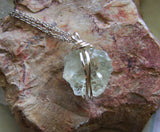 Natural Prasiolite Green Amethyst Gemstone Pendant Necklace