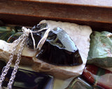 Black Obsidian Arrowhead Crystal Wire Wrapped Pendant Necklace