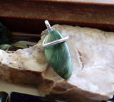 Green Aventurine Natural Wire Wrapped Stone Pendant Necklace