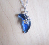 London Blue Moon Quartz Silver Stars Celestial Pendant Necklace