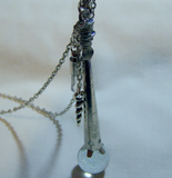 Crystal Ball Scepter Wand Pendant with Unicorn Horn