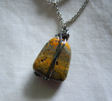 Bumblebee Jasper Wire Wrapped Natural Stone Pendant