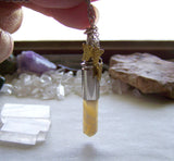 Butterscotch Agate Banded Gemstone Bullet Pendant Necklace