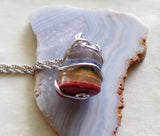 Rainbow Chakra Crystal Wire Wrapped Gemstone Pendant Necklace