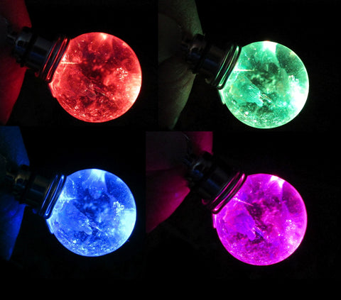 apologi reagere Tilstand Color Change Flashing LED Light Up Quartz Crystal Ball Pendant – My Mystic  Gems