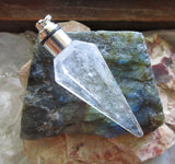Quartz Crystal Color Change Light Up Pendulum Pendant Necklace